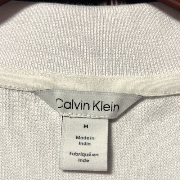 Like New Calvin Klein Snow White Stretch Golf Activewear Polo Comfortable Fabric - Picture 7 of 8